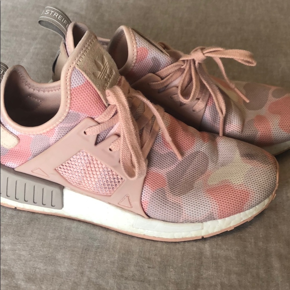 Adidas pink duck camo NMDs